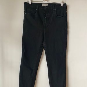 everlane high rise slim straight black jeans